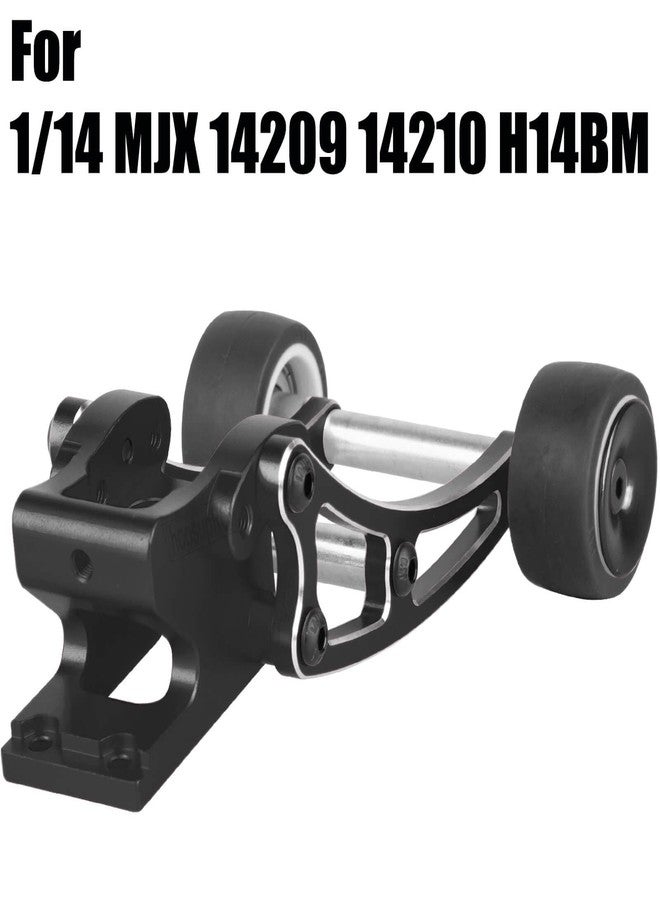 hopsupRC RC Adjustable Wheelie Bar Set Upgrades Part for 1/14 MJX 14209 14210 H14BM,Aluminum Adjustable Front Stand Up Wheel Hops Up,Black - Image 2